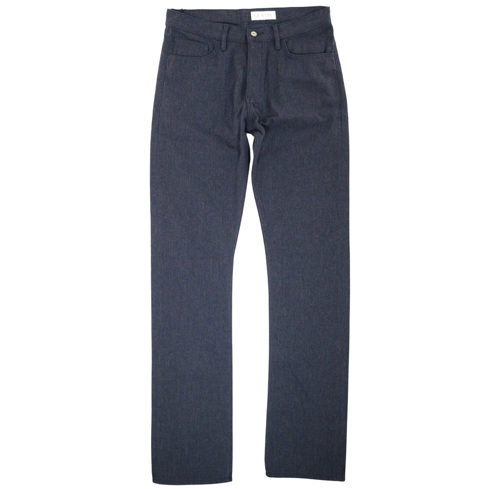Gustin Straight Chinos Midnight Military Twill #147 Denim Cotton USA Men 35 EUC